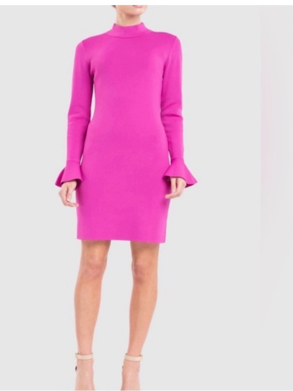 NWT Michael Kors pink bodycon bell sleeve dress size M